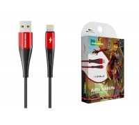 Кабель USB - Lightning More choice K41Si New нейлон 2.4A 1м (Red Black)