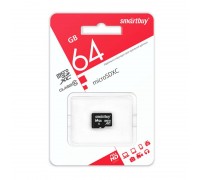 Карта памяти microSDXC Smartbuy 64 GB (сlass 10) без адаптера LE (SB64GBSDCL10-00LE)