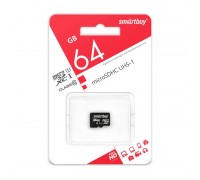 Карта памяти microSDXC Smartbuy 64 GB UHS-1 (сlass 10) без адаптера (SB64GBSDCL10-00)