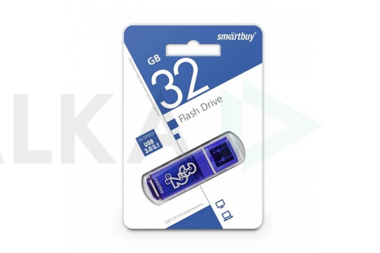 Флешка USB 3.0 Smartbuy 32GB Glossy series Dark Blue (SB32GBGS-DB)