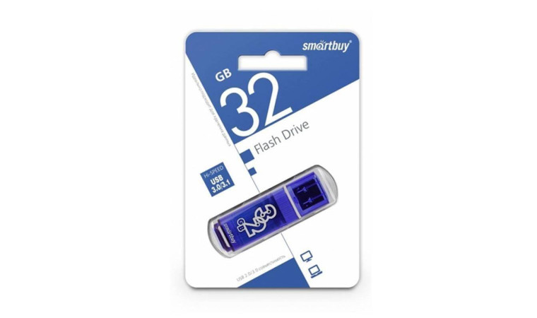 Флешка USB 3.0 Smartbuy 32GB Glossy series Dark Blue (SB32GBGS-DB)
