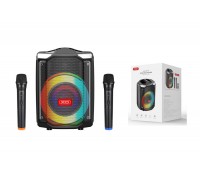 Активная напольная акустика XO F48 Dual Wheat 8" Phantom RGB Bluetooth Speaker 40W (with remote control) (черный)