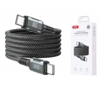 Кабель USB Type-C - USB Type-C XO NB-Q267 Magnetic Braided 60W 1M Black (магнитная оплетка)