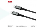 Кабель USB Type-C - USB Type-C XO NB-Q267 Magnetic Braided 60W 1M Black (магнитная оплетка)