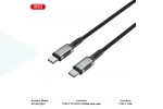 Кабель USB Type-C - USB Type-C XO NB-Q267 Magnetic Braided 60W 1M Black (магнитная оплетка)