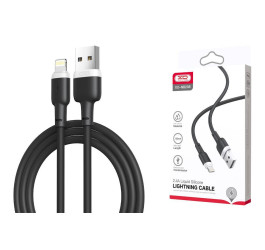 Кабель USB - Lightning XO NB208 2.4A Liquid Silicone Black