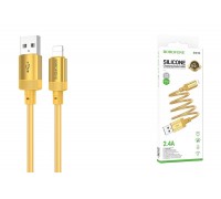Кабель USB - Lightning BOROFONE BX108 (золотой) 1м