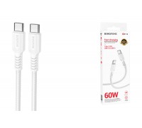 Кабель USB Type-C - USB Type-C BOROFONE BX116 60W (белый) 1м