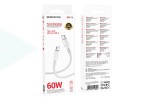 Кабель USB Type-C - USB Type-C BOROFONE BX116 60W (белый) 1м