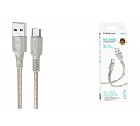 Кабель USB - USB Type-C BOROFONE BX116 Certain (серый) 1м