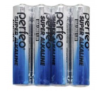 Батарейка алкалиновая Perfeo LR03/4SH Super Alkaline (цена за спайку 4 шт)
