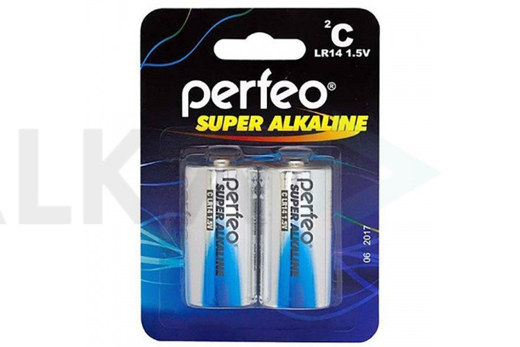 Батарейка алкалиновая Perfeo LR14/2SH Super Alkaline (цена за спайку за 2 шт)