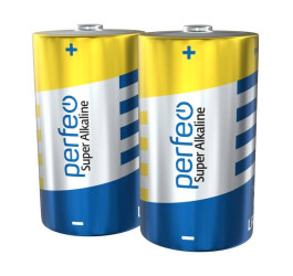 Батарейка алкалиновая Perfeo LR20/2SH Super Alkaline (цена за спайку 2 шт)