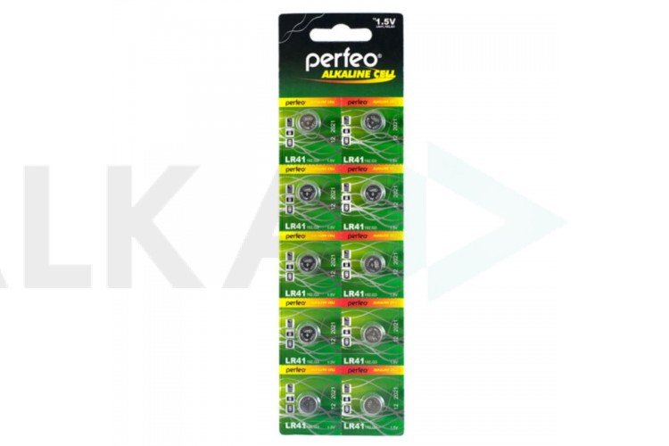 Батарейка часовая Perfeo AG3 LR41/10BL Alkaline Cell 392A ( цена за блистер 10 шт)