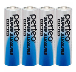 Батарейка алкалиновая Perfeo LR6 AA/4SH Super Alkaline (спайка цена за 4 шт)