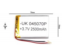 Универсальный аккумулятор 70x50x4 3.7V 2500mAh (405070P)