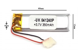 Универсальный аккумулятор 40x12x4 3.7V 350mAh (401240P)