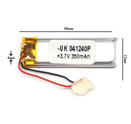 Универсальный аккумулятор 40x12x4 3.7V 350mAh (401240P)