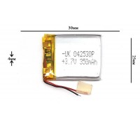 Универсальный аккумулятор 30x25x4 3.7V 350mAh (402530P)