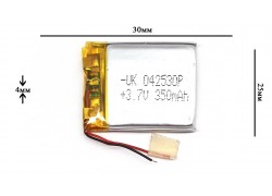 Универсальный аккумулятор 30x25x4 3.7V 350mAh (402530P)