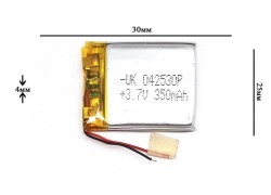 Универсальный аккумулятор 30x25x4 3.7V 350mAh (402530P)