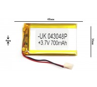 Универсальный аккумулятор 48x30x4 3.7V 700mAh (403048P)