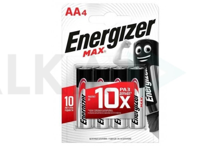 Батарейка алкалиновая Energizer MAX R6/316 BL4 4/AA цена за 4 шт