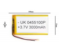 Универсальный аккумулятор 100x55x4 3.7V 3000mAh (0455105P) (0355100P) (4/2)