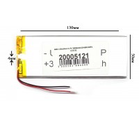 Универсальный аккумулятор 130x50x4 3.7V 3500mAh (0450130P) (13/5)