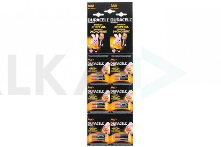 Батарейка алкалиновая Duracell LR03 BL12/ААА блистер цена за 12 шт ( отрывной блистер )