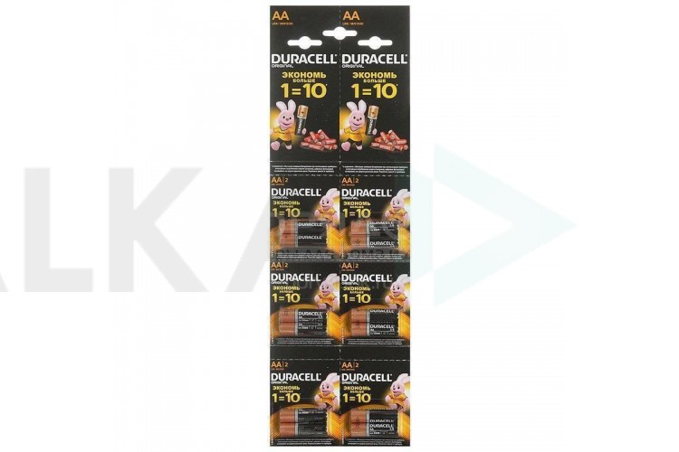 Батарейка алкалиновая Duracell LR06 BL12 12/АА блистер цена за 12 шт ( отрывной блистер )