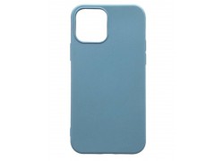 Чехол для iPhone 12 (5.4) тонкий (серо-голубой)