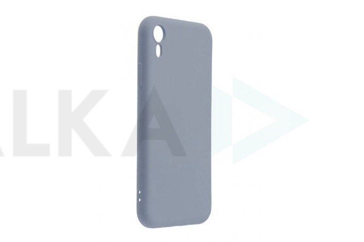 Чехол для iPhone XR с отверстием под камеры (серо-голубой)