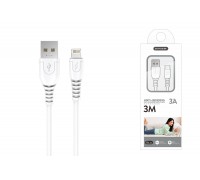 Кабель USB - Lightning SENDEM M35 3A (белый) 3м