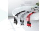 Кабель USB 3 в 1 HOCO X47 переходник Lightning/Type-C/Micro (черный) 0,3м