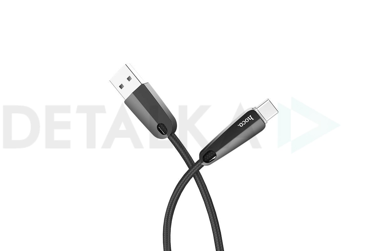 Кабель USB - USB Type-C HOCO U35, 2,4A (черный) 1,2м (авто отключение) в  Детальке купить,