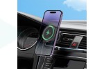 Держатель автомобильный для телефона BOROFONE BH207 magnetic wireless Fast charger в решетку воздуховода черный