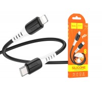 Кабель USB Type-C - Lightning HOCO X82 PD20W (черный) 1м (силиконовый)