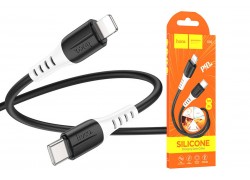 Кабель USB Type-C - Lightning HOCO X82 PD20W (черный) 1м (силиконовый)