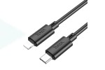 Кабель USB Type-C - Lightning HOCO X88 PD20W (черный) 1м