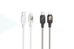 Кабель USB Type-C - Lightning HOCO U124 Stone PD20W (черный) 1м силиконовый