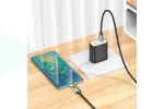 Кабель USB Type-C - USB Type-C HOCO U123 60W (черный) 1м