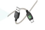 Кабель USB - USB Type-C HOCO U124 (черный) 1м (силиконовый)