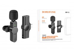 Микрофон беспроводной BOROFONE BFK12 Trophy wireless microphone Lightning черный