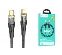 Кабель USB Type-C - USB Type-C HOCO U121 60W (черный) 1м 