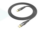 Кабель USB Type-C - USB Type-C HOCO U121 60W (черный) 1м