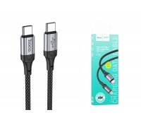 Кабель USB Type-C - USB Type-C HOCO X102 PD60W (черный) 1м