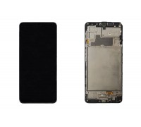 Дисплей для Samsung M225FV Galaxy M22 Black в сборе с тачскрином + рамка 100%