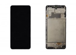 Дисплей для Samsung M225FV Galaxy M22 Black в сборе с тачскрином + рамка 100%