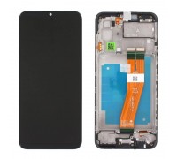 Дисплей для Samsung A035F Galaxy A03 Black в сборе с тачскрином + рамка 100%